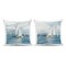 Stupell Industries Sailboat Fleet Vessels 2 Piece Outdoor Printed Pillow Set, design by Sally Swatland, 18 x 7 x 18